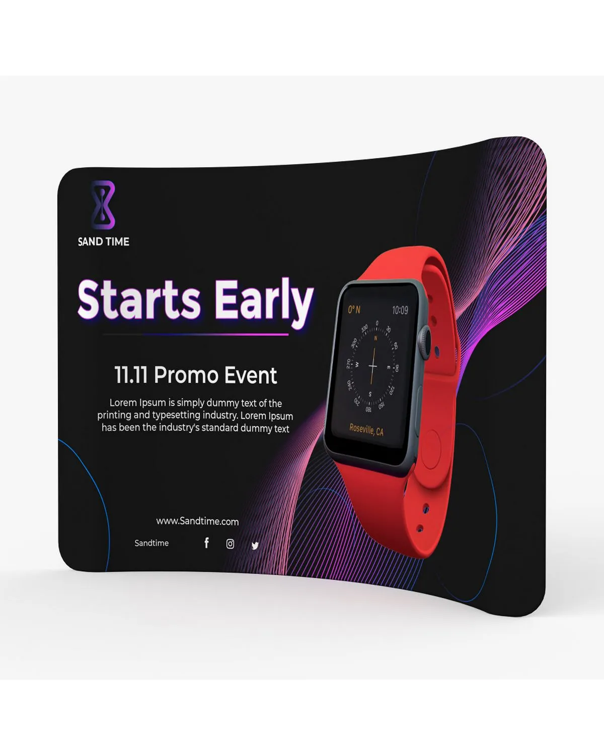 Promotional Curved Tension Fabric Display
