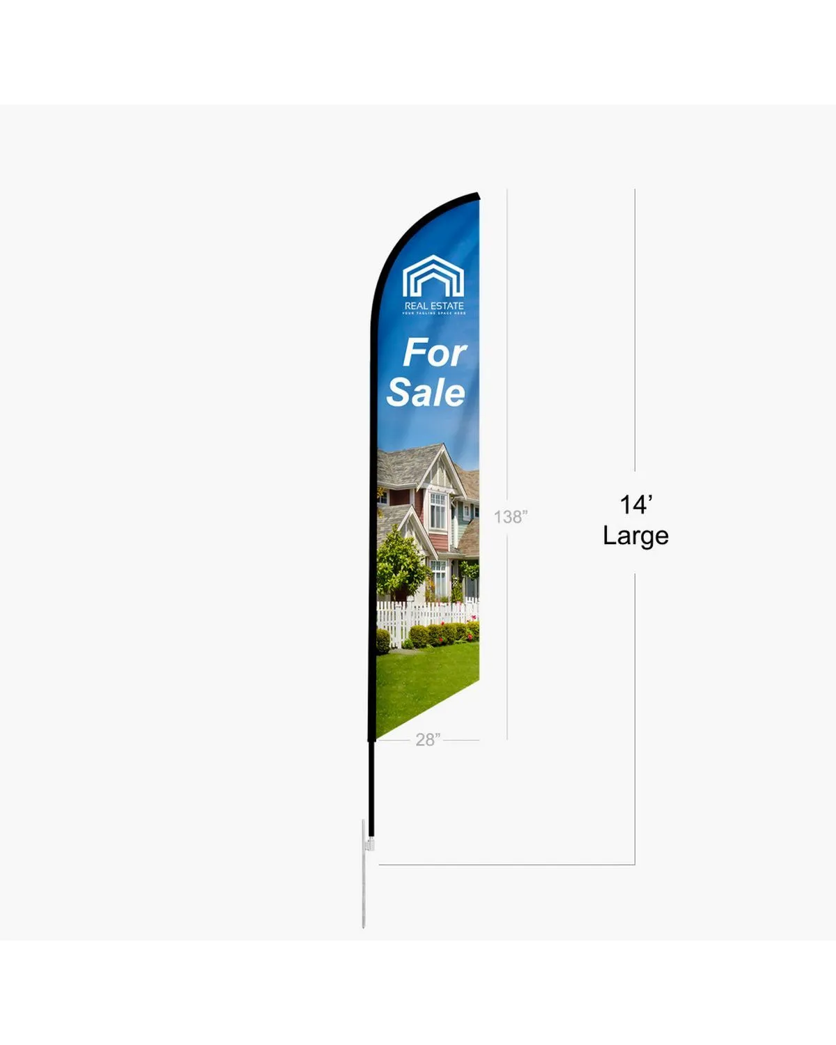 Promotional Feather Angled Flag